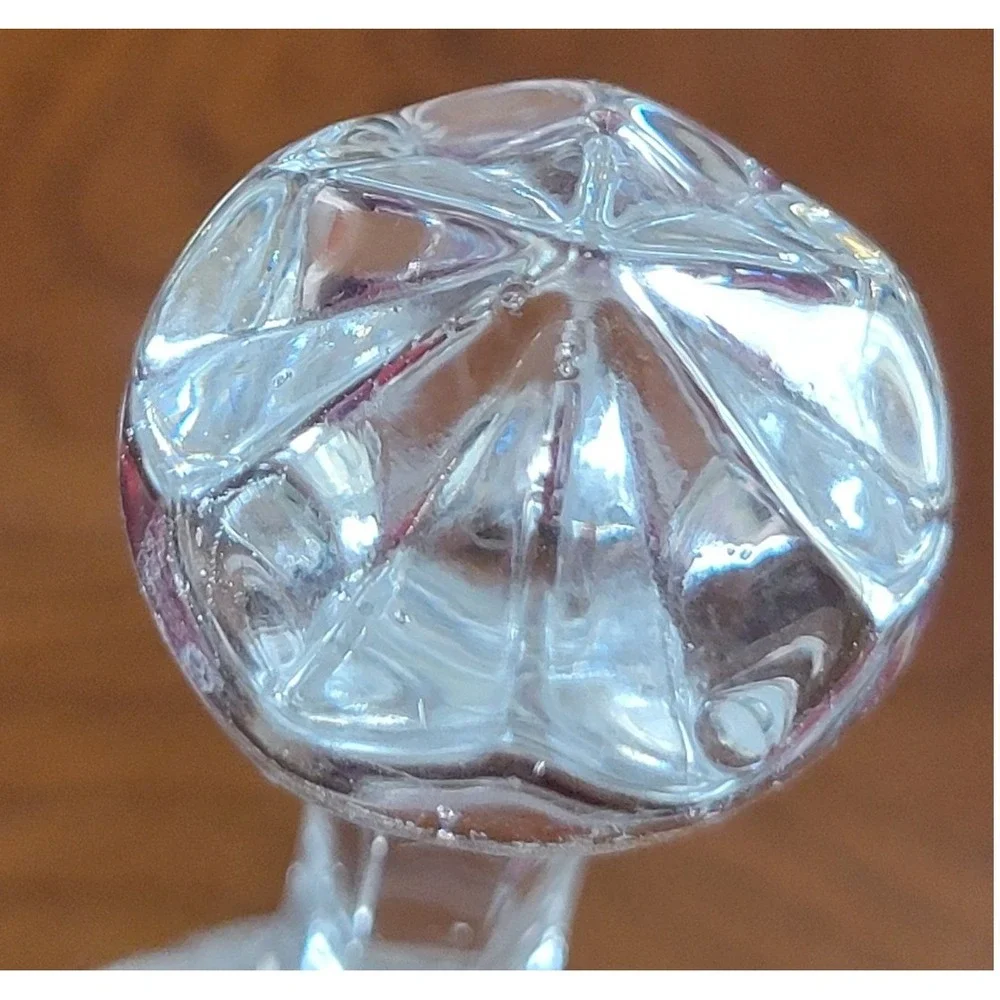 Crystal Glass Bell Vintage Teddy Bear Nursery Decor Collectible Clear